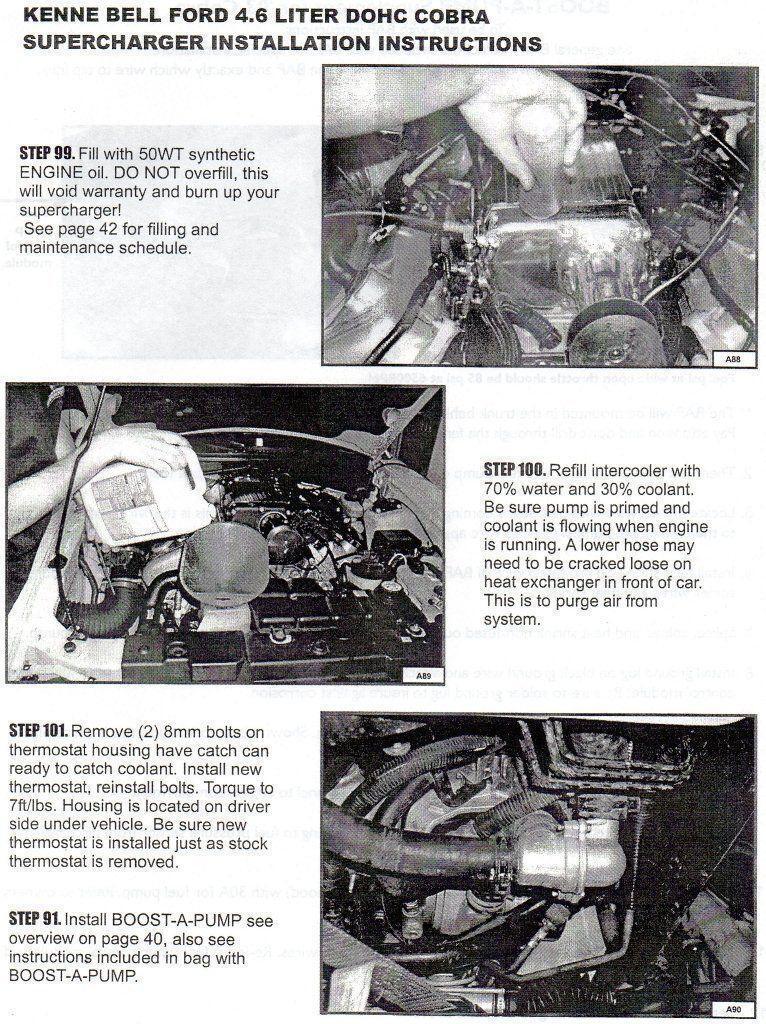 2003 & Up Ford Cobra 4.6l Doch V8 Installation Instructions Page 3 Kenne Bell Superchargers
